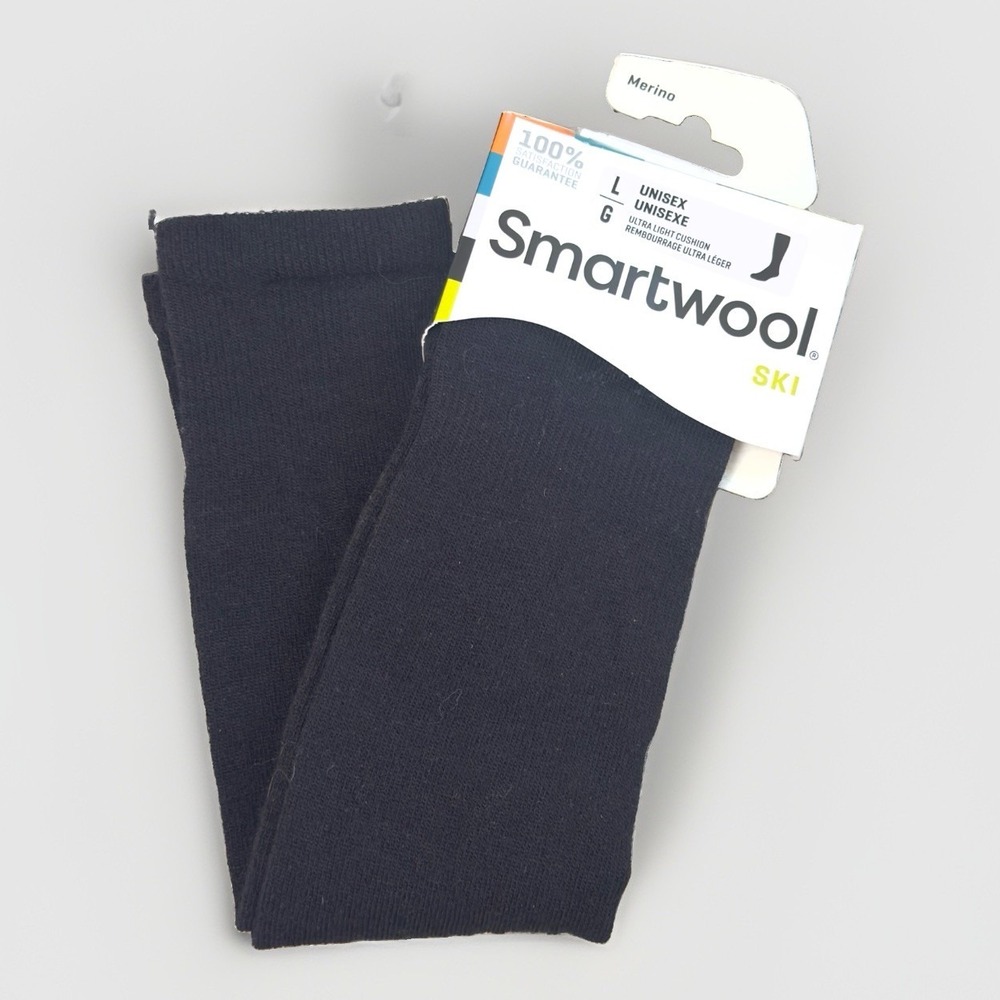 NWT Smartwool Ski Ultra Light Cushion Socks Merino Wool Unisex Size Large Black